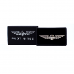 Значок авиационный PILOT WINGS silver 5cm  Значок авиационный PILOT WINGS silver 5cm