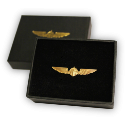 Значок авиационный PILOT WINGS MEDIUM silver/gold 3,5cm  Значок авиационный PILOT WINGS MEDIUM silver/gold 3,5cm