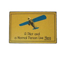 Коврик для пола цветной, "A Pilot and A Normal Person Live Here" Коврик для пола цветной, "A Pilot and A Normal Person Live Here"