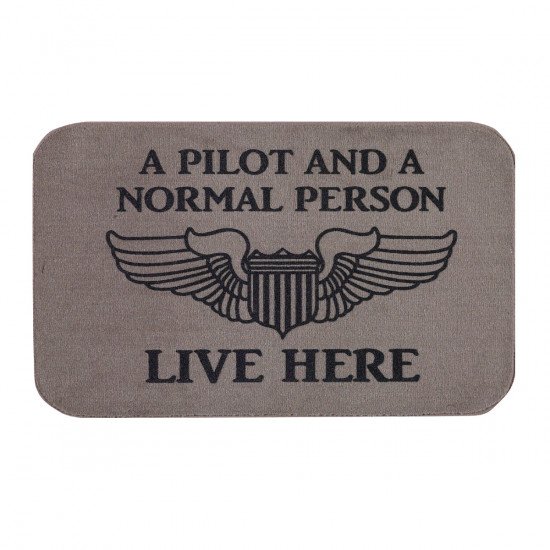 Коврик придверный A Pilot and A Normal Person Live Here Doormat Коврик придверный A Pilot and A Normal Person Live Here Doormat