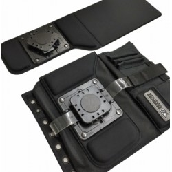 Low Profile Kneeboard Adapter and Black Kneeboard Combo Low Profile Kneeboard Adapter and Black Kneeboard Combo