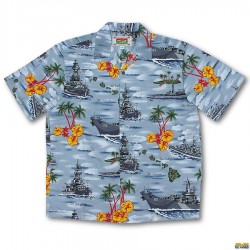 Naval Battleships Aloha Shirt Naval Battleships Aloha Shirt