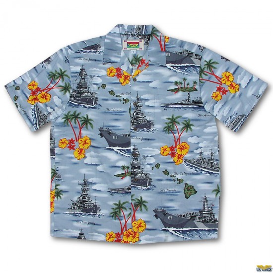 Naval Battleships Aloha Shirt