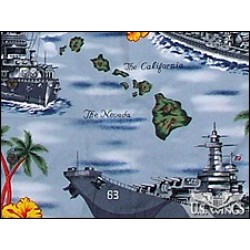 Naval Battleships Aloha Shirt Naval Battleships Aloha Shirt
