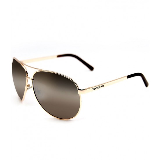 Top Gun Classic Black Aviator Sunglasses (gold)