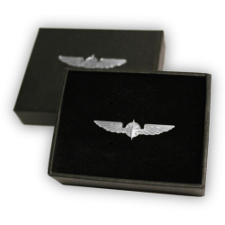 Значок авиационный PILOT WINGS MEDIUM silver/gold 3,5cm  Значок авиационный PILOT WINGS MEDIUM silver/gold 3,5cm