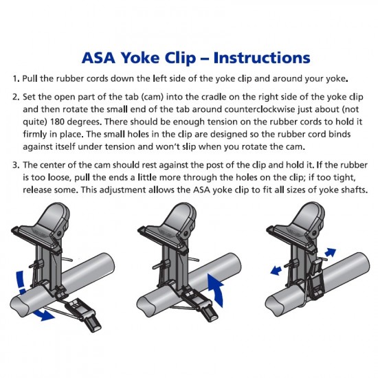 Кріплення для планшетів та паперів ASA YOKE CLIP на штурвал ПС