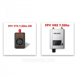 Відеопередавач та відеоприймач VTX + VRX 7.2 ГГц (60CH, 6110–7210 МГц) з охолодженням та SMA — для FPV дронів дальньої дії Відеопередавач та відеоприймач VTX + VRX 7.2 ГГц (60CH, 6110–7210 МГц) з охолодженням та SMA — для FPV дронів дальньої дії