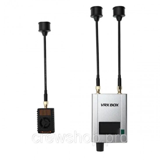 Видеопередатчик и видеоприемник VTX + VRX 7.2 ГГц (60CH, 6110–7210 МГц) с охлаждением и SMA — для FPV дронов дальнего действия