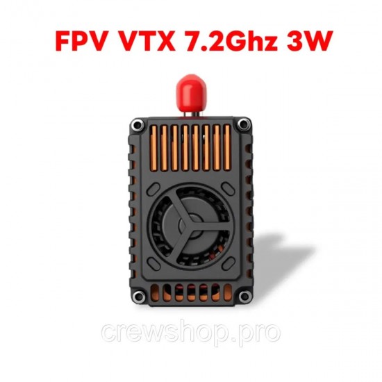 Видеопередатчик и видеоприемник VTX + VRX 7.2 ГГц (60CH, 6110–7210 МГц) с охлаждением и SMA — для FPV дронов дальнего действия